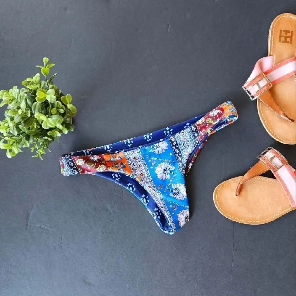 Zaful Multi print bikini bottom